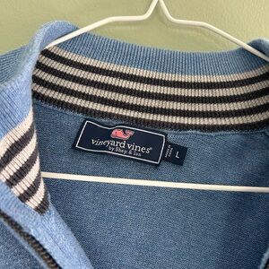 Vineyard Vines Blue Zip Up Sweater